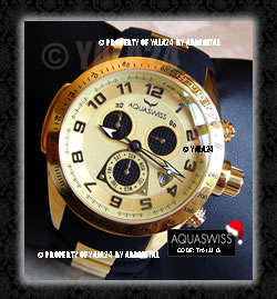 official dealer R28,000.00 >> AQUASWISS Men's 18k GOLD BumbleBee Trax Chronograph Swiss Watch