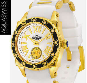 R22,000.00 >> AQUASWISS ladies genuine **DIAMONDS** & 18k GOLD Kim Kardashian Swiss Watch
