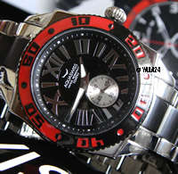 [JEWELLER CERTIFIED] Rare AQUASWISS Men's IRON MAN STEEL & BLACK IP COMBO Swiss Watch