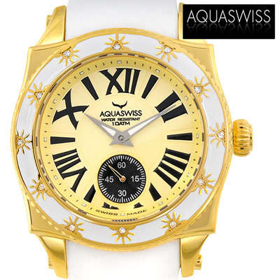 R22,000.00 >> AQUASWISS ladies genuine **DIAMONDS** & 18k GOLD Kim Kardashian Swiss Watch