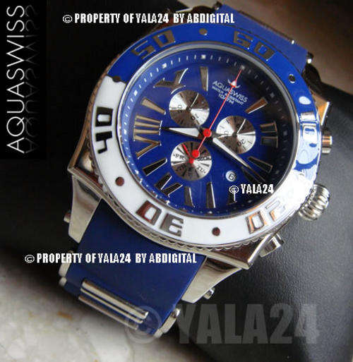 R28,000.00 >> Rare AQUASWISS MEN'S XG Blue Limited Ed. SWISS CHRONOGRAPH WATCH