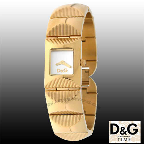 DOLCE AND GABBANA D&G LADIES TWEED GOLD WATCH DW0323 BRAND NEW IN BOX