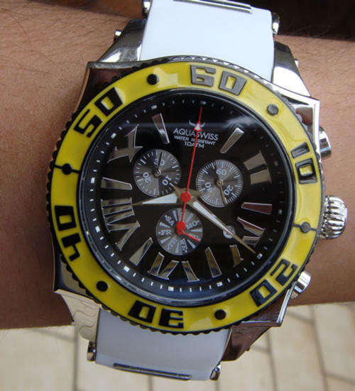 **AQUASWISS** Men's XG Snow Series White Swiss Watch brand new w/ serial number