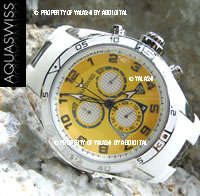 no reserve AQUASWISS TRAX SNOW CHRONOGRAPH 100M SWISS WATCH BRAND NEW