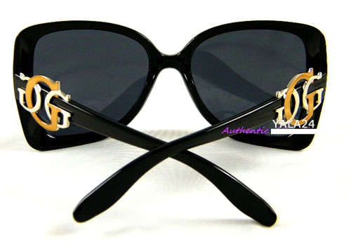 Authentic GUESS Ladies High Society Black Sunglasses + Guess GOLD Case + documents
