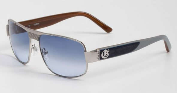 Authentic GUESS Men's Modern Aviator Sunglasses + Guess Luxury Case BRAND NEW