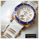 [CERTIFIED] AQUASWISS Lady 1.44ct **DIAMONDS** & 18k Gold pl Swiss Watch BRAND NEW