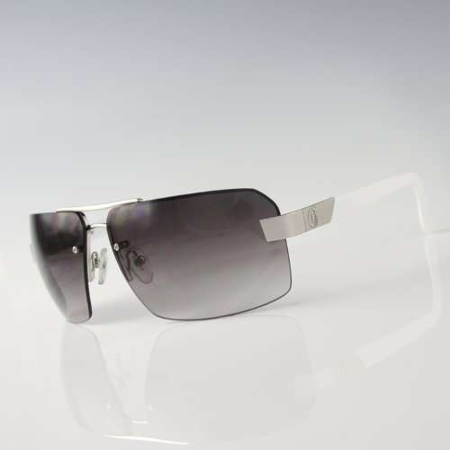 Authentic GUESS Collection Ladies White LA Hollywood Aviator Sunglasses + Luxury GUESS Case