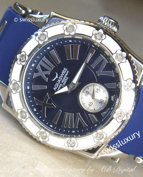 AQUASWISS Ladies 12x Genuine DIAMONDS .12 CARATS Mystique Swiss Watch w/ Certificate BRAND NEW