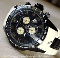 AQUASWISS MEN'S TRAX CREAM CHRONOGRAPH SWISS WATCH w/ Papers, Guarantees