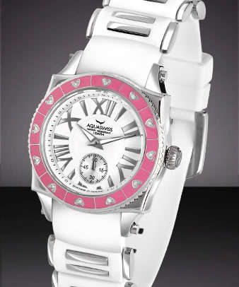 selena gomez, beyonce diamond watch AQUASWISS Ladies 12 DIAMONDS .12ct Diamond Swiss Watch