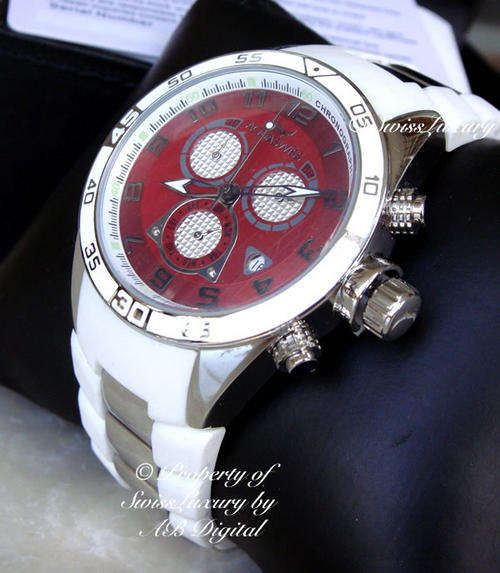 Brand New AQUASWISS Lady Red Dial Trax Chronograph Swiss Watch W/ BOX AND PAPERS
