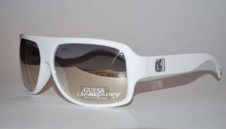 Authentic GUESS White Sunglasses + Guess Luxury Case BRAND NEW