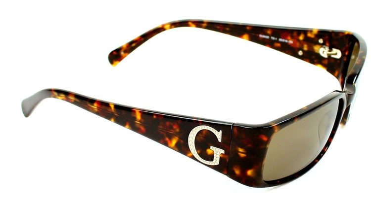 Authentic GUESS Ladies RHINESTONE BLING Sunglasses + Luxury GOLD Guess Case + PAPERS