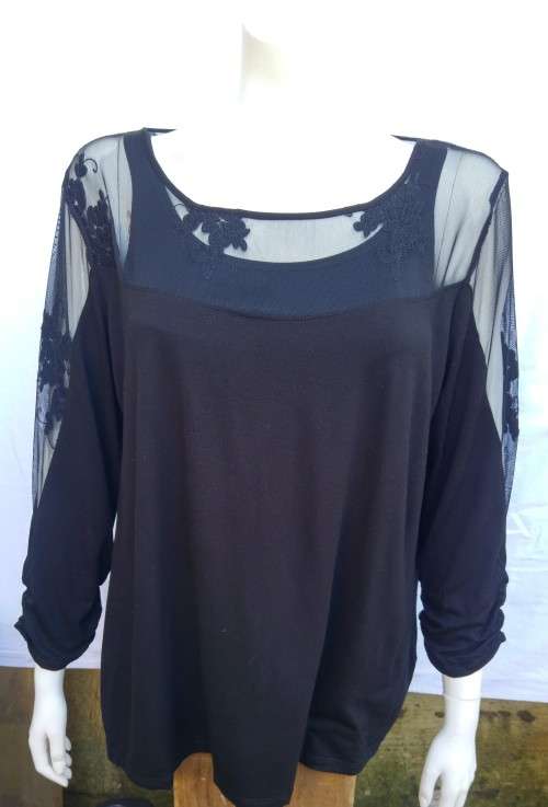 Ladies Queenspark XL Sheer Blouse