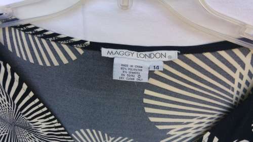 Beautiful Maggy London Wrap Dress (stretch fabric) Size 14