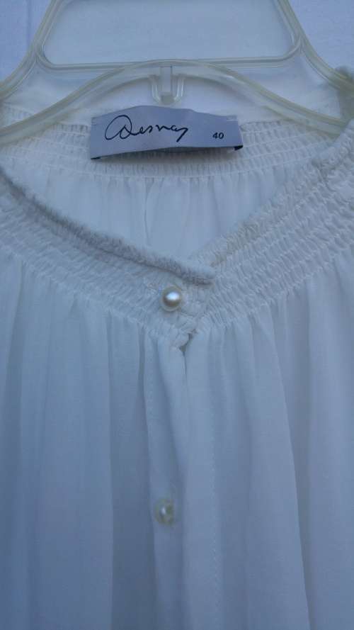 Desray Sheer Cream Blouse Size 40