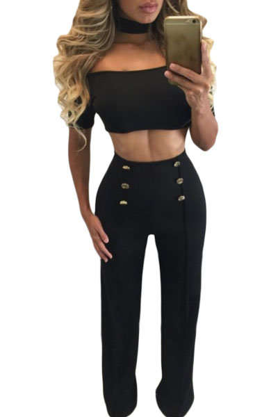 High Waisted  Pant Set