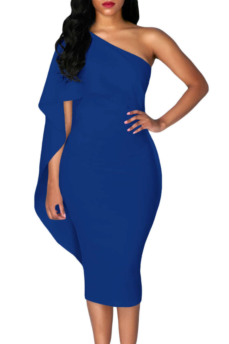 One Shoulder Sheath Dress
