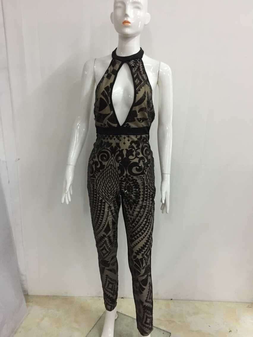 bursts sequin Jumpsuit