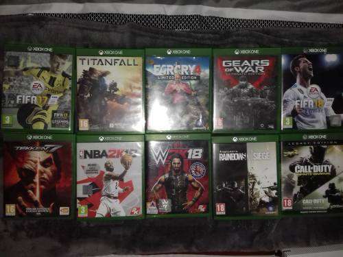 Xbox One S with 2 Controllers and 10 Games