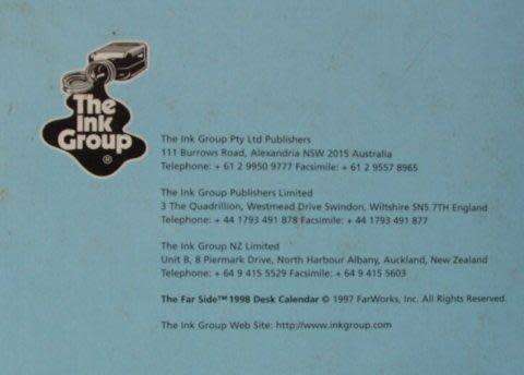 The Far Side 1998 calendar - Gary Larson