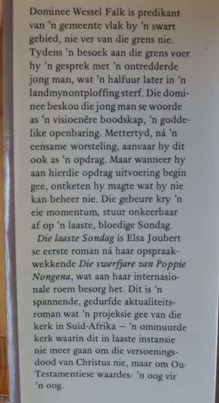 Die laaste Sondag - Elsa Joubert (geteken)