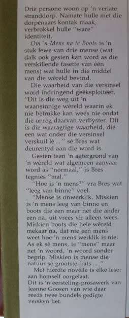 Om 'n mens na te boots - Jeanne Goosen