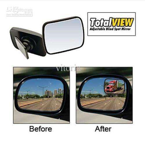 Total View. Adjustable Blind Spot Car Mirror