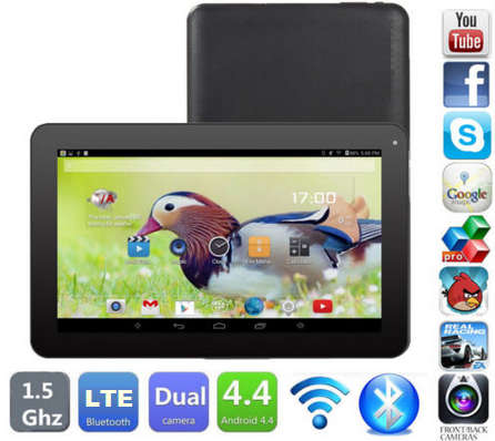 10.1 inch Android Tablet Smartphone. 16GB Memory with 2GB RAM. Quad Core cpu and Fast LTE