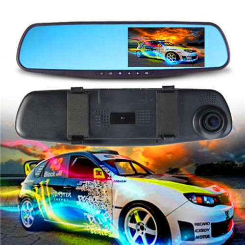 Full HD 1080p Car Blackbox Rearview Mirror DVR + Reverse Camera