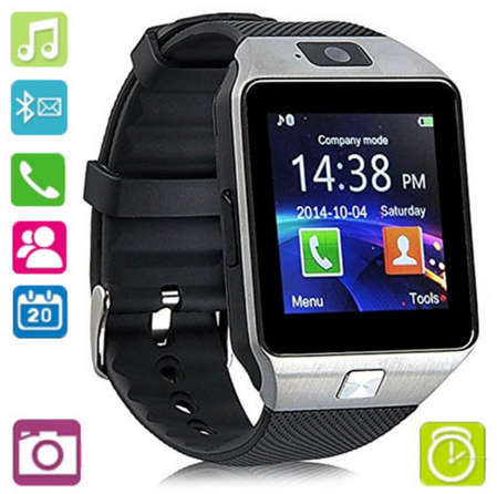 Smart Watch Phone. The watch with Sim and memory card slots. Camera/Bluetooth and multimedia