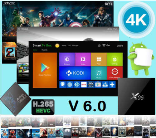 Multimedia TV, PC  Box. Android 6.0. Quad Core. 4K Video. S905X. WiFi, HDMI, USB, SD