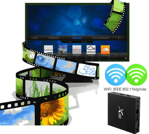 Multimedia TV, PC  Box. Android 6.0. Quad Core. 4K Video. S905X. WiFi, HDMI, USB, SD