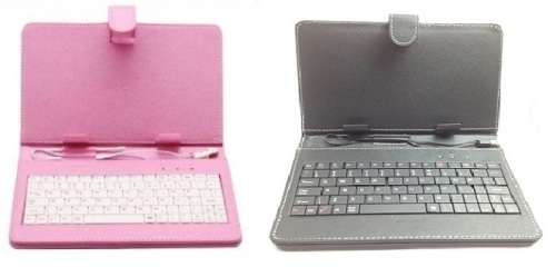 7 inch Tablet Keyboard Case. Available in Black or Pink.
