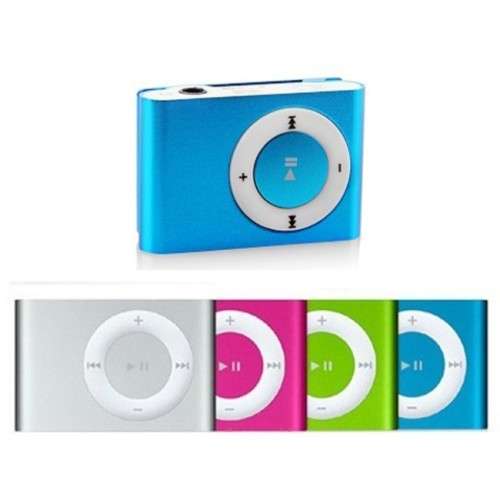 Mini MP3 Music Player with Metal Case, Clip, Earphones and USB Cable.