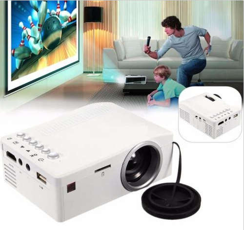 *New 2018* LED Multimedia Projector with HDMI, AV, VGA, USB, SD. Available in Black or White colour