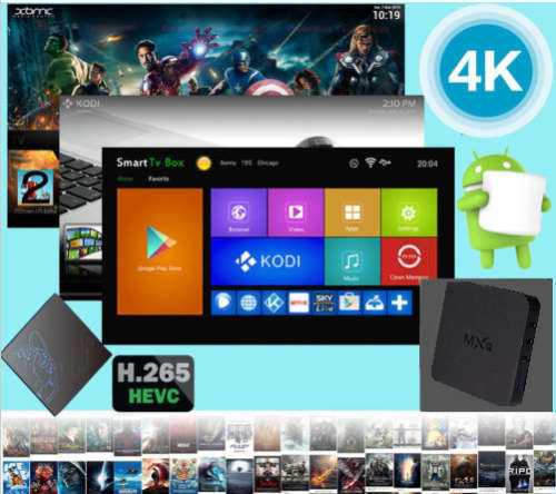 **New 2017** 4K Multimedia TV, PC  Box. Android 6.0, Quad-Core WiFi, HDMI, 4 x USB, SD