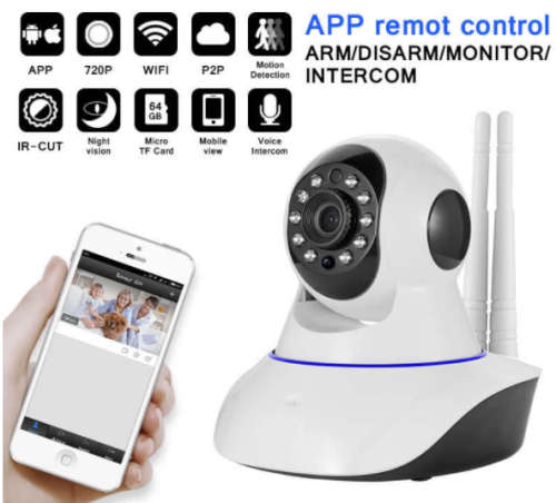Smart 2 Way Wireless HD, IP Network Camera. With Motion detection, Alarm alert. SD Card slot.