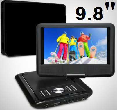 Portable DVD Player. 9.8 inch HD LCD Display. TV, FM, Video and Gaming function