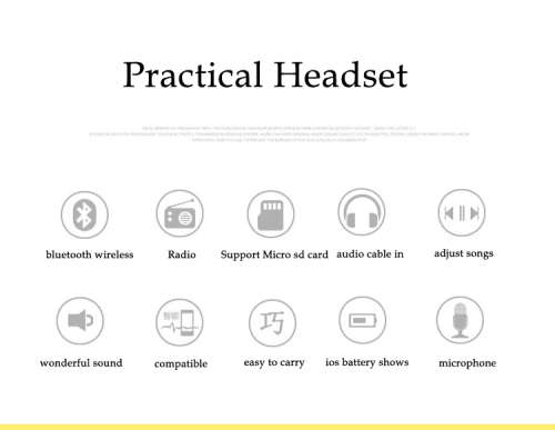 Wireless Bluetooth Bass Headphones with controls, Microphone, FM Radio, TF Card slot Assorted colors