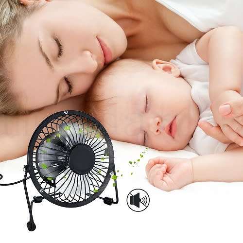 Powerful Mini USB Fan. Silent, Portable & Efficient. Can be plugged in anywhere you go.