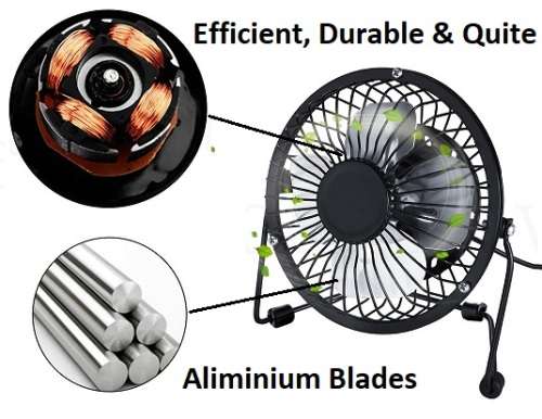 Powerful Mini USB Fan. Silent, Portable & Efficient. Can be plugged in anywhere you go.