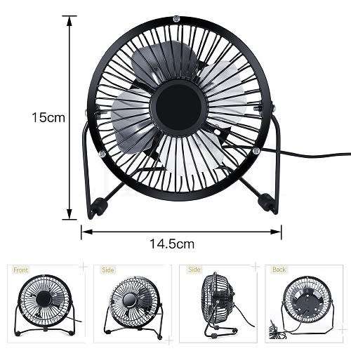 Powerful Mini USB Fan. Silent, Portable & Efficient. Can be plugged in anywhere you go.