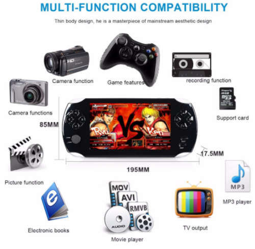 5.1" Gaming Console. HD LCD Screen, Camera, Video and Music Player. 8GB, SD Slot.