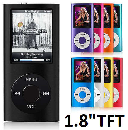 MP3/MP4 Media Player with FM Radio. Gaming function. Metal case. Assorted Colors.
