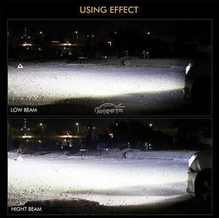 H4 LED Headlight bulbs. Hi/Low Beam. 12v 6000k Super Bright lighting kit. .