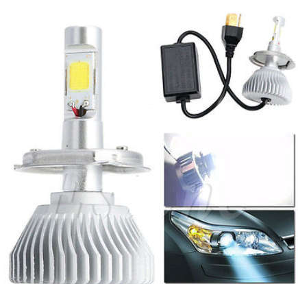 H1,H3,H7,H11 & H4 LED Headlight bulbs. 12v Hi/Low. Upgrade Conversion kit. Super Bright 6500K White.