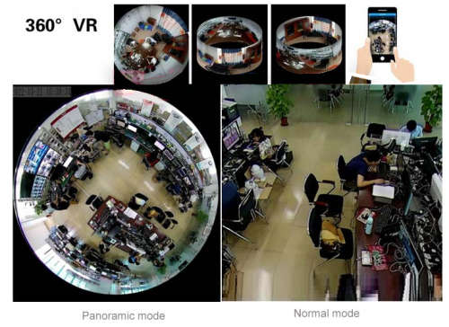 360° HD Panoramic 3D VR Camera. Multi Angle View, Two Way Intercom, Motion Detection, Night vision.