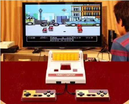 Retro gaming console with controls and 152 games.